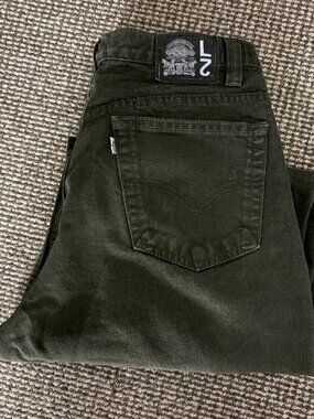 Levi’s L2 Denim Jeans Green Silvertab Baggy Fit Vintage 1990s 34 / 32